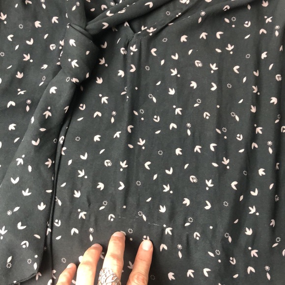 Free People Sleeveless Printed Front Tie Sheer Tank Top - Picture 8 of 8